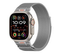Milanese Loop for Apple Watch Ultra 2 Band 49mm 46mm 45mm 44mm 42mm 41mm 40mm 38mm Men Women,Magnetic Mesh Stainless Steel Metal Bands for iWatch Ultra2/Ultra SE Series 10/9/8/7/6/5/4/3/2/1