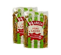 Milaneza Kids Mini Lacos Com Vegetais 500G Mini Bow Ties with Added Vegetables Product of Portugal Pack of 2