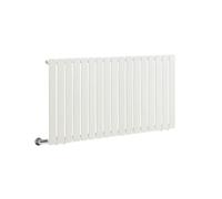 MILANO 1000W White Horizontal Single Flat Panel Electric Radiator 635x1190 | Steel Construction. Generous Heat Output. Contemporary Style. Single Panel Design. Cable Cover. Hardwired Installation.
