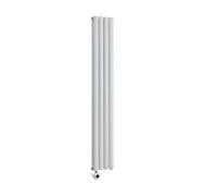 MILANO 1000W White Vertical Double Oval Panel Electric Radiator 1780x236mm | Steel Construction. Generous Heat Output. Contemporary Style. Double Panel Design. WiFi Control. Hardwired Installation.