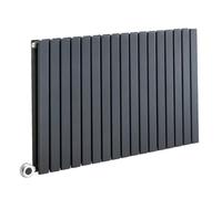 MILANO 1200W Anthracite Double Flat Panel Electric Radiator Plug 635x1000mm | Steel Construction. Generous Heat Output. Contemporary Style. Double Panel Design. WiFi Control. UK Plug Fitted.