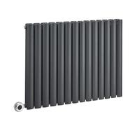 MILANO 1200W Anthracite Horizontal Double Panel Electric Radiator 635x826mm