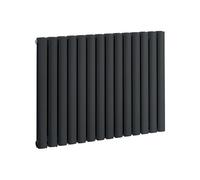 MILANO 1200W Anthracite Horizontal Double Panel Electric Radiator 635x826mm