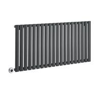MILANO 1200W Anthracite Horizontal Single Panel Electric Radiator 635x1180