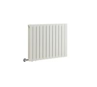 MILANO 1200W White Horizontal Double Flat Panel Electric Radiator 635x840mm | Steel Construction. Generous Heat Output. Contemporary Style. Double Panel Design. Cable Cover. Hardwired Installation.