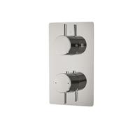 MILANO 2 Outlet Diverter Thermostatic Concealed Mixer Shower Valve Chrome | Brass Construction. Round Handles. Thermostatic Operation. Contemporary Style. Suitable For All Plumbing Systems.