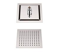 MILANO 200mm Square Ultra Thin Fixed Rainfall Shower Head Chrome
