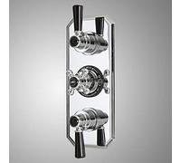 MILANO 3 Outlet Concealed Diverter Thermostatic Mixer Shower Valve Chrome | Brass Construction. Lever & Crosshead Handles. Thermostatic Operation. Traditional Style. Suitable For All Plumbing Systems.