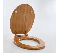 MILANO 375x435mm Oak Effect Toilet WC Seat Top Fix Copper Soft Close Hinges | Engineered Wood Construction. Traditional Style. Soft Close Hinges. Top Fix Installation. Includes Fixings.