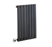 MILANO 400W Anthracite Single Panel Electric Radiator UK Plug 635 x 413mm | Steel Construction. Generous Heat Output. Contemporary Style. Single Panel Design. WiFi Control. UK Plug Fitted.
