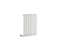 MILANO 400W White Horizontal Single Oval Panel Electric Radiator 635x413mm | Steel Construction. Generous Heat Output. Contemporary Style. Single Panel Design. Cable Cover. Hardwired Installation.