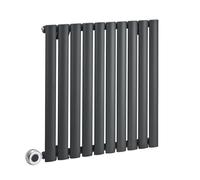 MILANO 600W Anthracite Horizontal Single Panel Electric Radiator 635x590mm