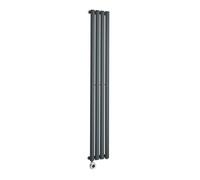 MILANO 600W Anthracite Vertical Single Panel Electric Radiator 1600x236mm | Steel Construction. Generous Heat Output. Contemporary Style. Single Panel Design. WiFi Control. Hardwired Installation.