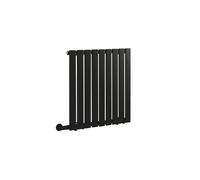 MILANO 600W Black Single Flat Panel Electric Radiator Cable Cover 635x630mm | Steel Construction. Generous Heat Output. Contemporary Style. Single Panel Design. Cable Cover. Hardwired Installation.
