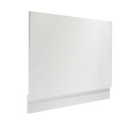 MILANO 680mm Waterproof Straight Bath End Panel Gloss White | Acubase PVC Foam Board Construction. Waterproof Installation. Can Be Cut To Size. Suitable For Straight Baths.