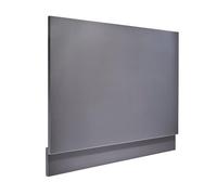 MILANO 680mm Waterproof Straight Bath End Panel Urban Grey | Acubase PVC Foam Board Construction. Waterproof Installation. Can Be Cut To Size. Suitable For Straight Baths.