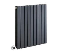 MILANO 800W Anthracite Double Panel Electric Radiator UK Plug 635 x 590mm | Steel Construction. Generous Heat Output. Contemporary Style. Double Panel Design. WiFi Control. UK Plug Fitted.