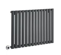 MILANO 800W Anthracite Horizontal Single Panel Electric Radiator 635x826mm