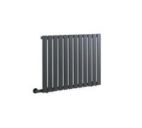 MILANO 800W Anthracite Single Flat Panel Electric Radiator 635 x 840mm | Steel Construction. Generous Heat Output. Contemporary Style. Single Panel Design. Cable Cover. Hardwired Installation.