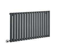 MILANO 800W Anthracite Single Oval Panel Electric Radiator Plug 635x1000mm | Steel Construction. Generous Heat Output. Contemporary Style. Single Panel Design. WiFi Control. UK Plug Fitted.