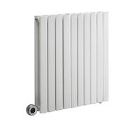 MILANO 800W White Double Flat Panel Electric Radiator UK Plug 635 x 590mm | Steel Construction. Generous Heat Output. Contemporary Style. Double Panel Design. WiFi Control. UK Plug Fitted.