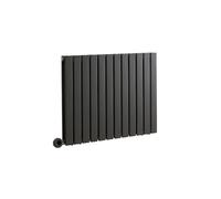 Milano Alpha 1200W Anthracite Horizontal Double Panel WiFi Electric Radiator UK Plug - 635 x 840mm