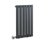 Milano Alpha 400W Anthracite Horizontal Single Panel WiFi Electric Radiator UK Plug - 635 x 420mm