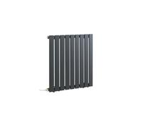 Milano Alpha 600W Anthracite Horizontal Single Flat Panel WiFi Electric Radiator - 635mm x 630mm