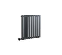 Milano Alpha 600W Anthracite Horizontal Single Panel WiFi Electric Radiator UK Plug - 635 x 630mm