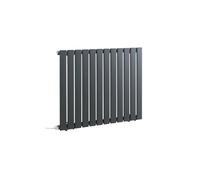 Milano Alpha 800W Anthracite Horizontal Single Flat Panel WiFi Electric Radiator - 635mm x 840mm