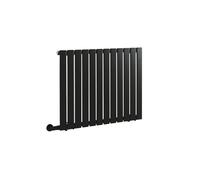 Milano Alpha 800W Black Horizontal Single Flat Panel Electric Radiator Cable Cover - 635mm x 840mm