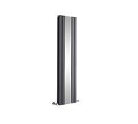 Milano Alpha Anthracite Vertical Double Flat Panel Radiator Full Length Mirror - 1600mm x 385mm