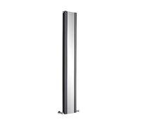 Milano Alpha Anthracite Vertical Double Flat Panel Radiator Full Length Mirror - 1800mm x 265mm