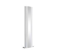 Milano Alpha White Vertical Double Flat Panel Radiator Full Length Mirror - 1800mm x 385mm