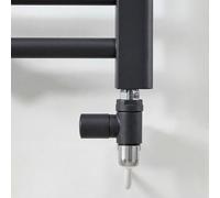MILANO Anthracite Heated Towel Rail Radiator Dual Fuel Kit Valves 600W | Brass Construction. Allows Dual Fuel Operation. Suitable For Radiators & Heated Towel Rails. Manual Valve & Element.