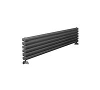 Milano Anthracite Horizontal Double Oval Panel Radiator 354 x 1780mm