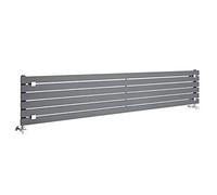 MILANO Anthracite Horizontal Single Flat Panel Radiator 354 x 1780mm