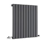 MILANO Anthracite Horizontal Single Flat Panel Radiator 635 x 590mm