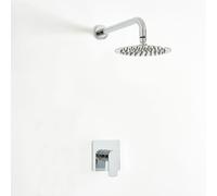 Milano Arcadia Manual Mixer Valve 200mm Round Rainfall Shower Head - Chrome