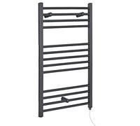 Milano Artle 400W Anthracite Straight Bar Electric Heated Towel Rail - 1000mm x 500mm