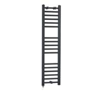 Milano Artle 400W Anthracite Straight Bar Electric Heated Towel Rail - 1200mm x 300mm