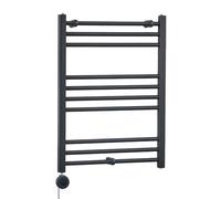 Milano Artle 400W Anthracite Straight Bar WiFi Electric Heated Towel Rail - 800mm x 600mm