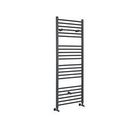 Milano Artle Anthracite Straight Bar Heated Towel Rail - 1600mm x 400mm