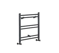 Milano Artle Anthracite Straight Bar Heated Towel Rail - 600mm x 400mm