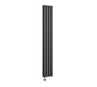 Milano Aruba 1000W Anthracite Vertical Double Panel WiFi Electric Radiator UK Plug - 1600 x 236mm