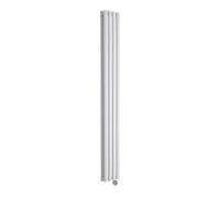 Milano Aruba 1000W White Vertical Double Oval Panel Electric Radiator - 1780mm x 236mm
