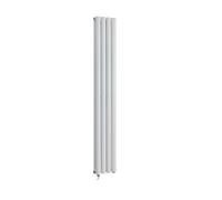 Milano Aruba 1000W White Vertical Double Oval Panel Electric Radiator - 1780mm x 236mm
