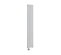 Milano Aruba 1000W White Vertical Double Oval Panel WiFi Electric Radiator - 1600mm x 236mm