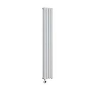 Milano Aruba 1000W White Vertical Double Oval Panel WiFi Electric Radiator UK Plug - 1600mm x 236mm