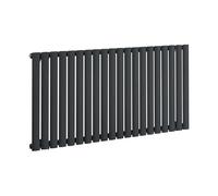 Milano Aruba 1200W Anthracite Horizontal Single Oval Panel WiFi Electric Radiator - 635mm x 1180mm